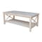 International Concepts Rectangle Hampton Coffee Table, 46 W, 24 L, 18 in H, Wood, Unfinished OT-70C - alternate 1